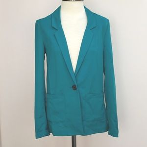 Divided by H&M Teal Blue Single Button Closure Lightweight Blazer, Size 4